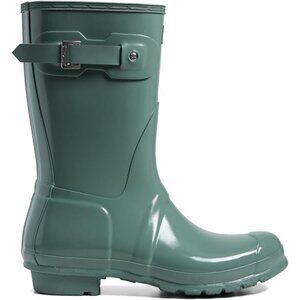 Hunter Original Short Gloss Rain Boots Women’s US 8 (Sweet  Gale Green)
